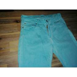 MOOIE licht blauwgroene dunne broek merk ZARA WOMAN