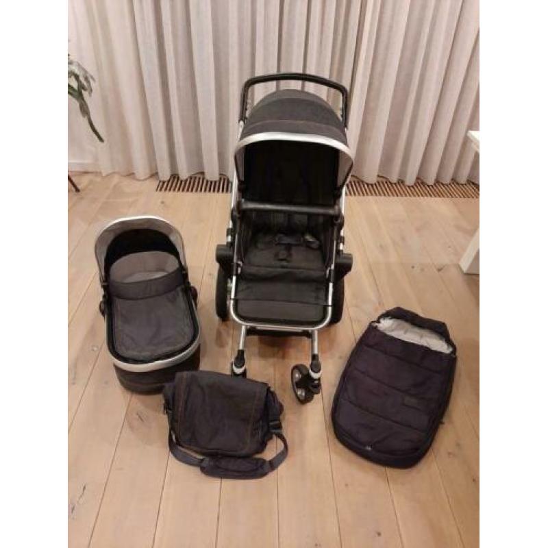 Joolz day kinderwagen jeans blauw spijkerstof compleet