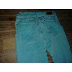 MOOIE licht blauwgroene dunne broek merk ZARA WOMAN