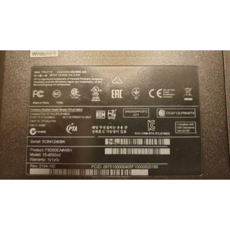 HP laptop 15-d050nd