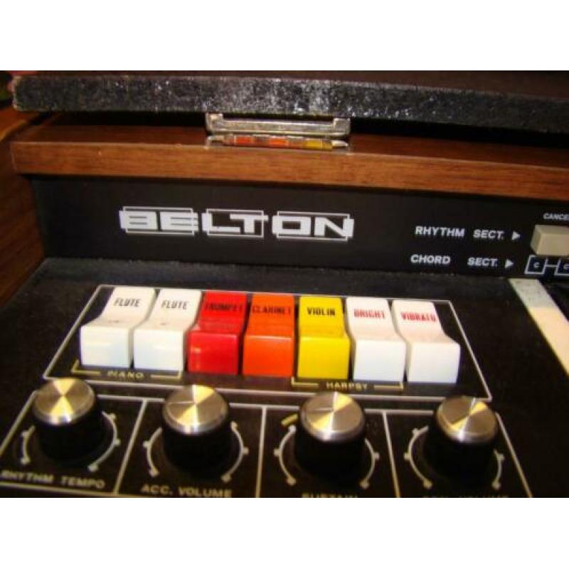 Vintage retro Belton S49 koffer piano orgel