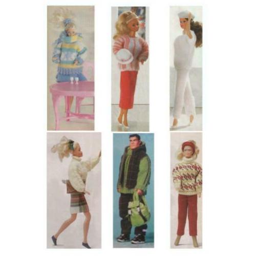 BARBIE en ACTIONMAN breipatronen voor verschillende kleding