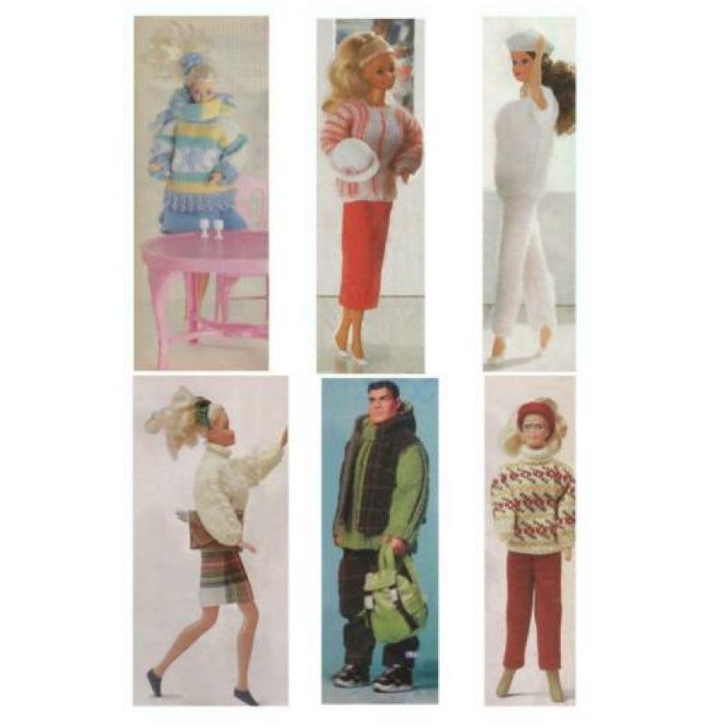 BARBIE en ACTIONMAN breipatronen voor verschillende kleding