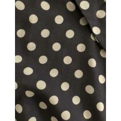Geisha blouse zwart met groene stippen, maat S, 1x gedragen