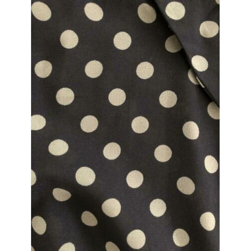 Geisha blouse zwart met groene stippen, maat S, 1x gedragen