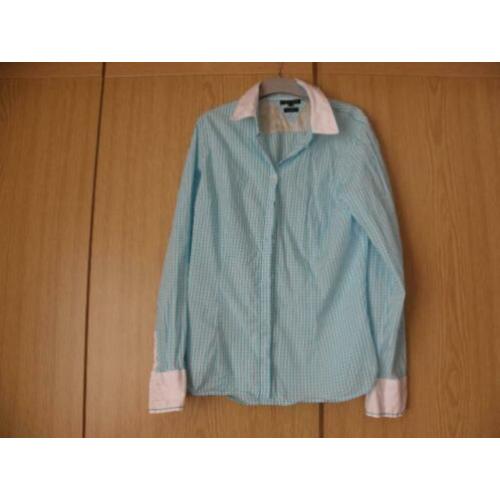 Originele blauwe stretch blouse TOMMY HILFIGER 176 S 36 zgan