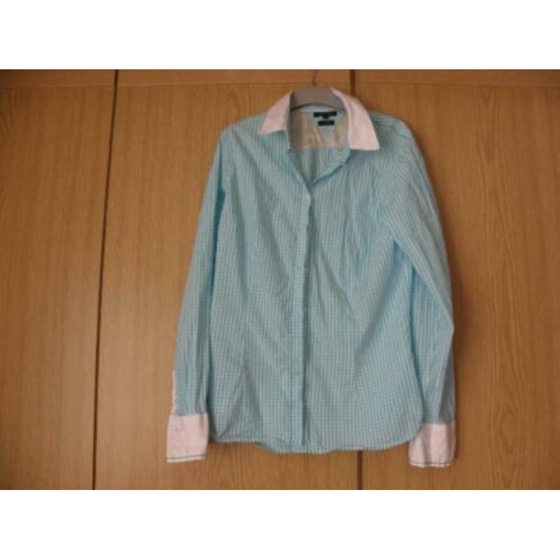 Originele blauwe stretch blouse TOMMY HILFIGER 176 S 36 zgan