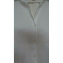 Witte wijde katoenen blouse met ballonmouw H&M Trend maat 38