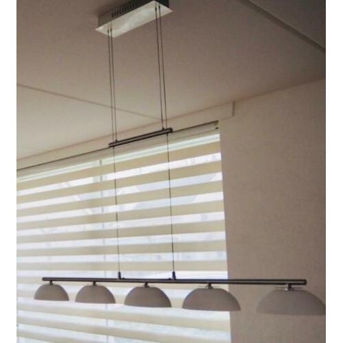 Design hanglamp, rvs, in hoogte verstelbaar