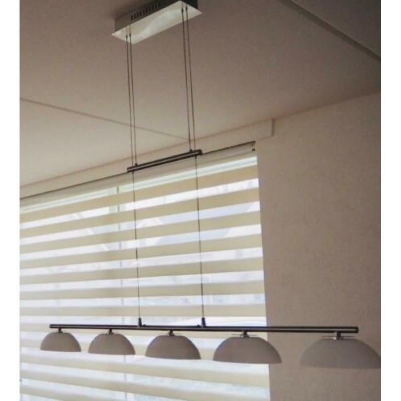 Design hanglamp, rvs, in hoogte verstelbaar