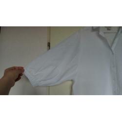 Witte wijde katoenen blouse met ballonmouw H&M Trend maat 38