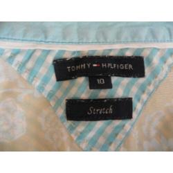 Originele blauwe stretch blouse TOMMY HILFIGER 176 S 36 zgan