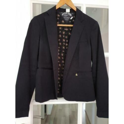 zwarte blazer van Hilfiger Denim in maat L voor dames