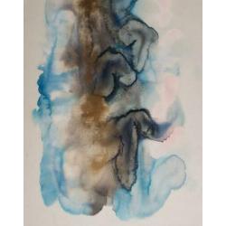 Max Appelboom Abstracte afbeelding Gesigneerde Aquarel 1965