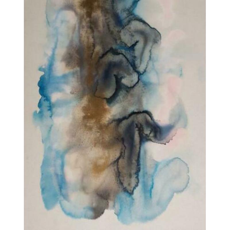 Max Appelboom Abstracte afbeelding Gesigneerde Aquarel 1965