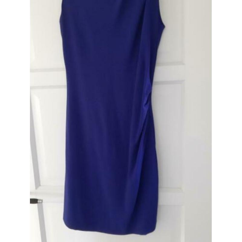 Prachtige blauwe jurk maar L Mango