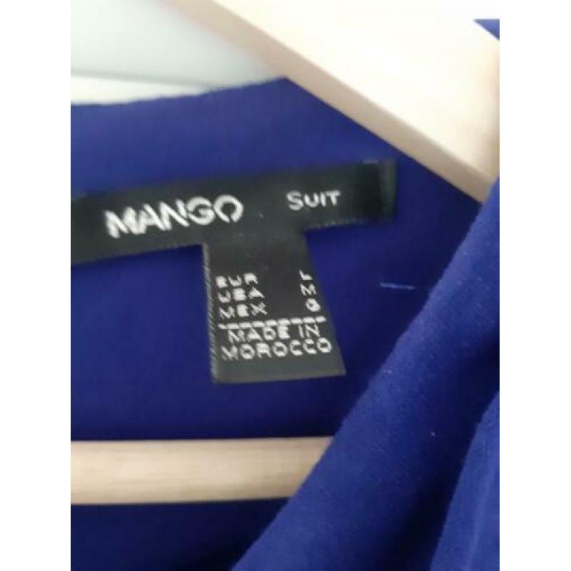Prachtige blauwe jurk maar L Mango