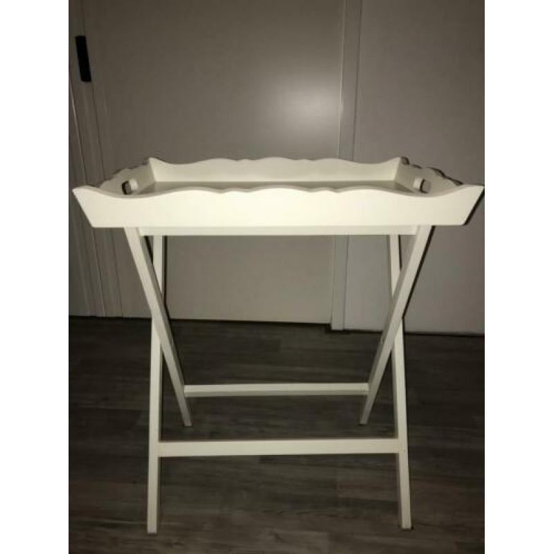 Dienblad (wit/hout)