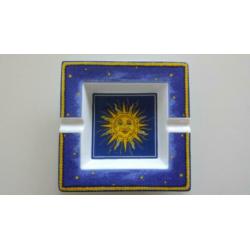 Vierkant model porselein tray (Fornasetti of Versace stijl?)