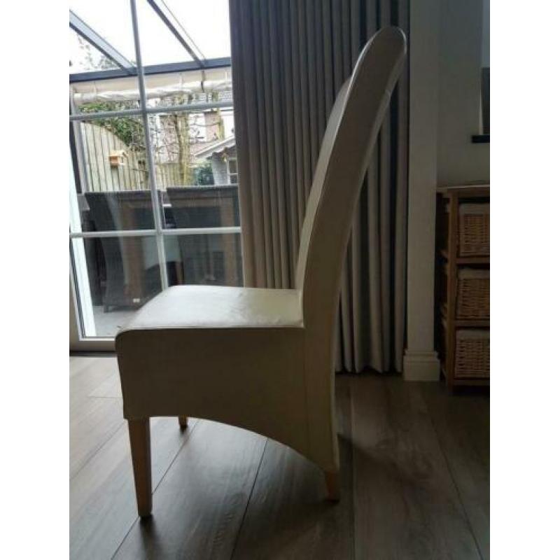 6 leren eetkamer stoelen