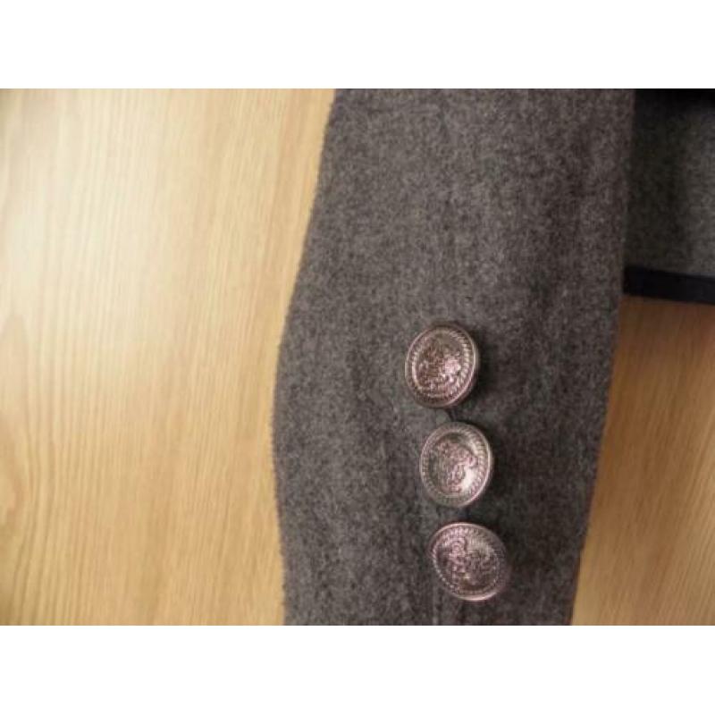 Goedkoop grijs gevoerd college jasje blazer TRF ZARA 36/38