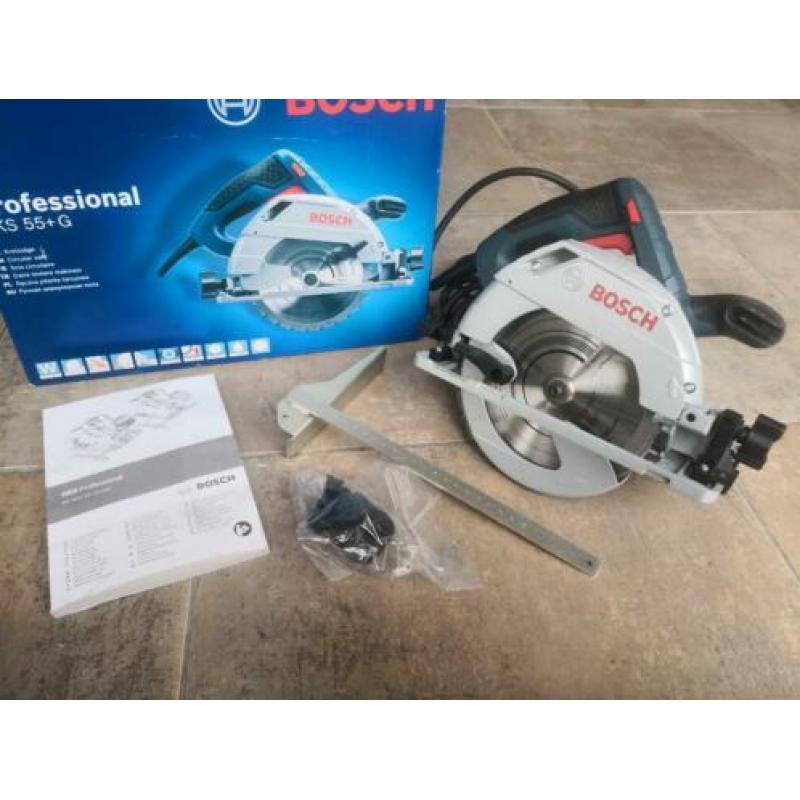 Bosch blauw GKS 55+ G cirkelzaag / zaagmachine 230v NIEUW!