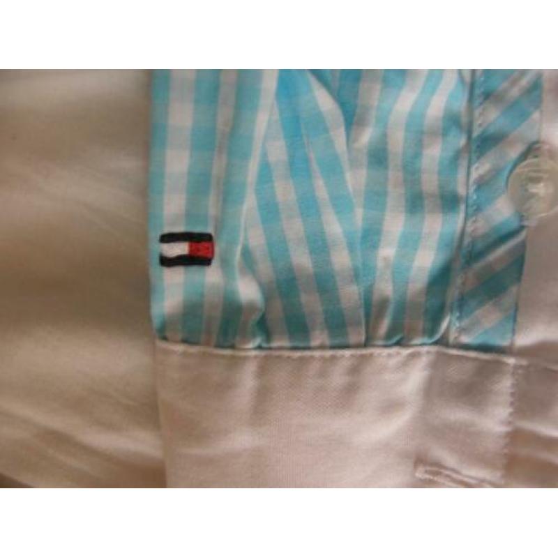Originele blauwe stretch blouse TOMMY HILFIGER 176 S 36 zgan