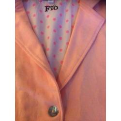 Flo blazer maat 152 oranje/roze