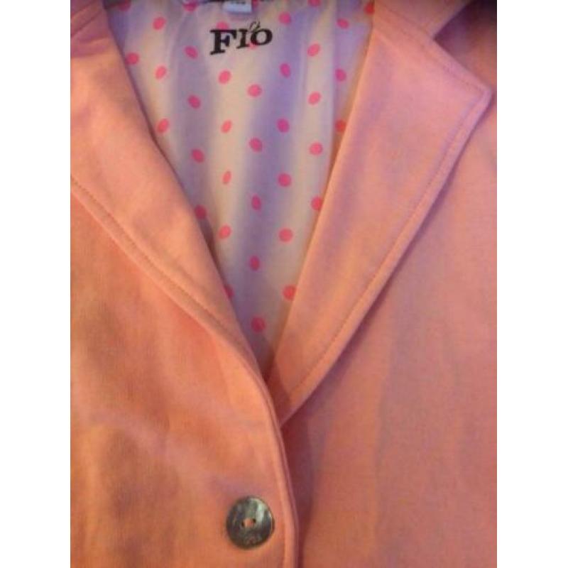 Flo blazer maat 152 oranje/roze
