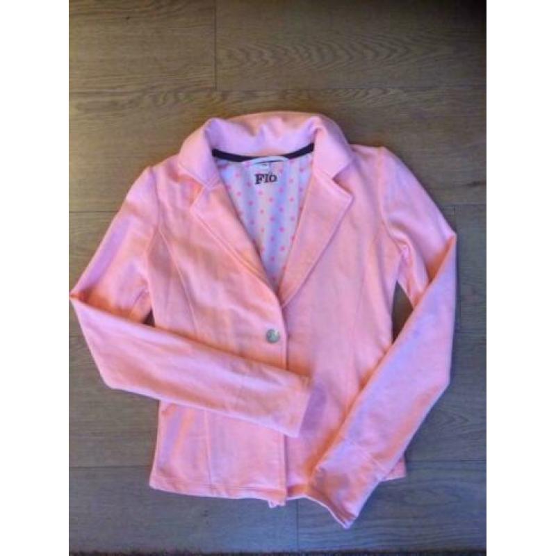 Flo blazer maat 152 oranje/roze
