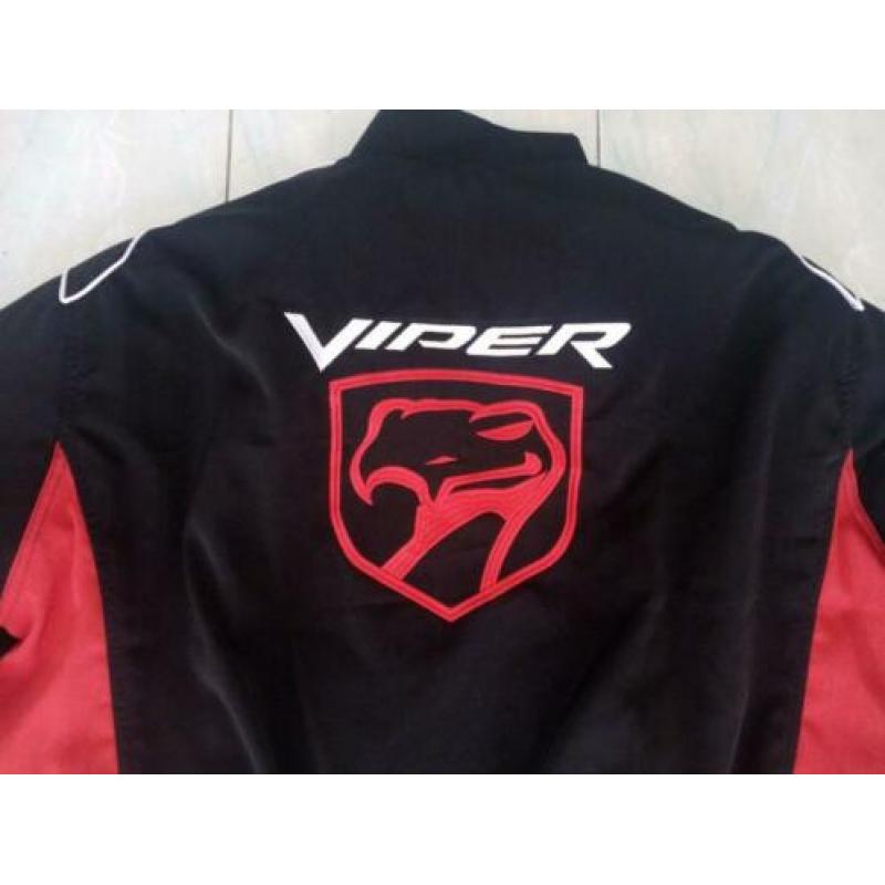 nieuwe DODGE VIPER Jas jack maat XS - 8XL zwart/rood