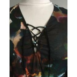 DIDI, prachtige tuniek/blouse ecolineprint maat M/L/XL