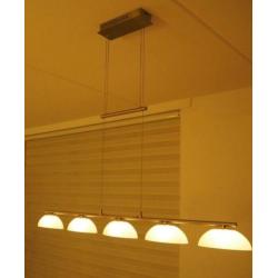 Design hanglamp, rvs, in hoogte verstelbaar