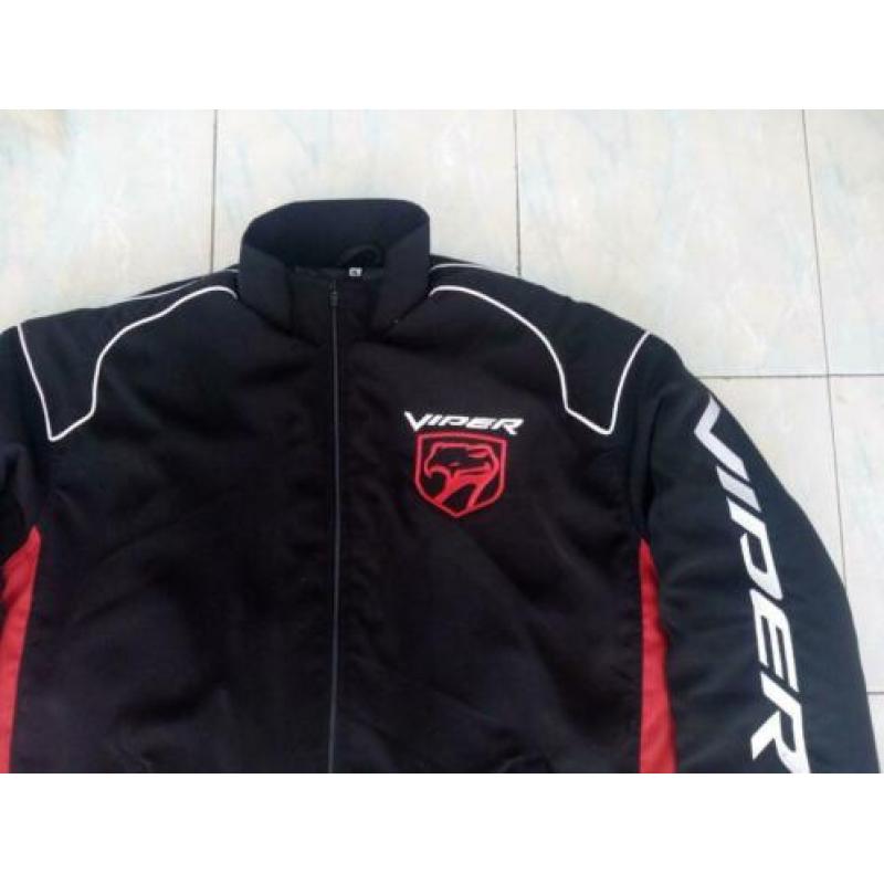 nieuwe DODGE VIPER Jas jack maat XS - 8XL zwart/rood