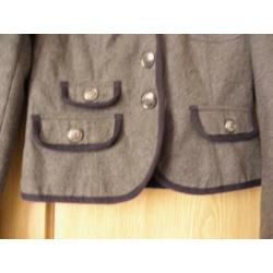 Goedkoop grijs gevoerd college jasje blazer TRF ZARA 36/38