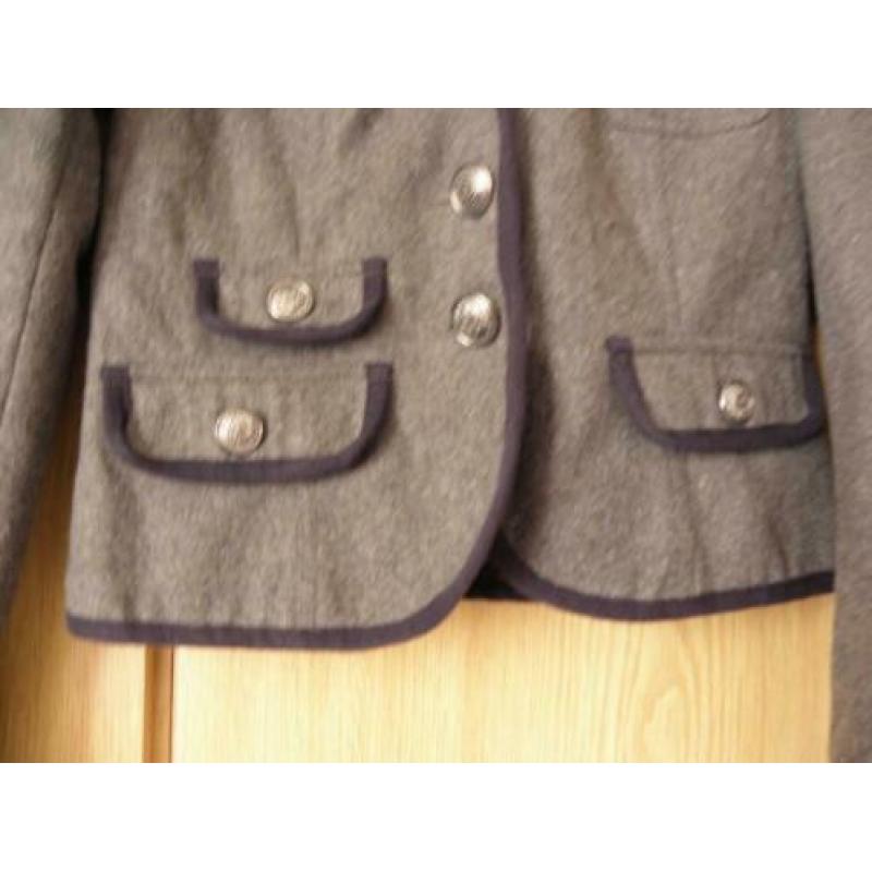 Goedkoop grijs gevoerd college jasje blazer TRF ZARA 36/38