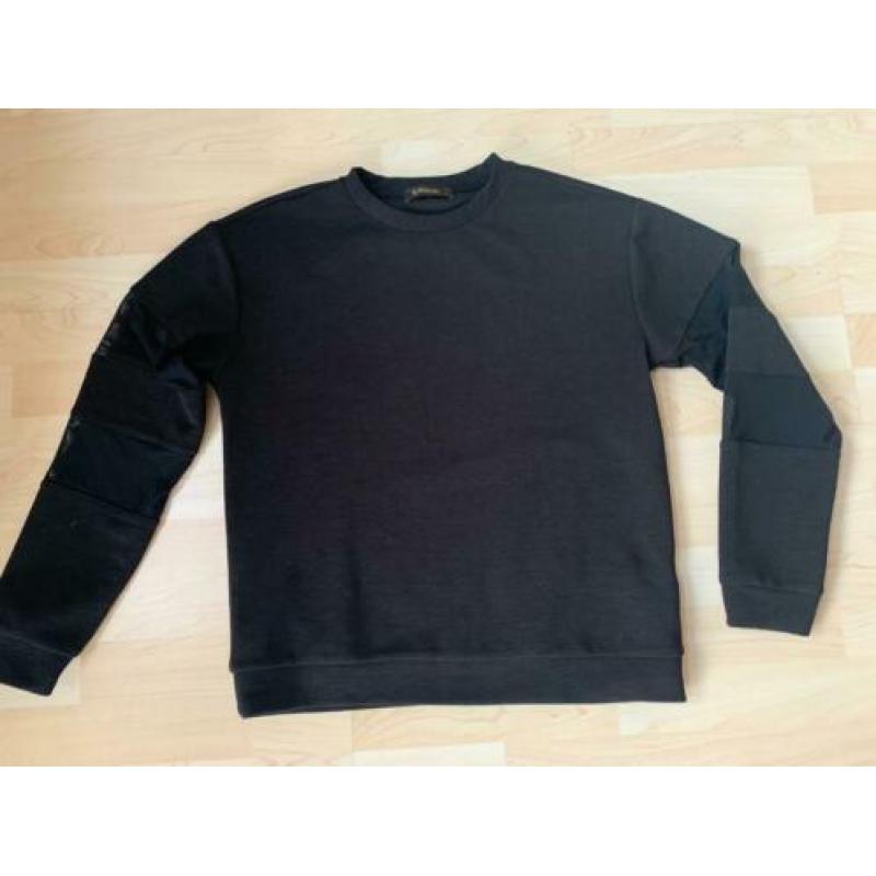 Supertrash - Zwarte sweater met doorschijnende stukken mt M