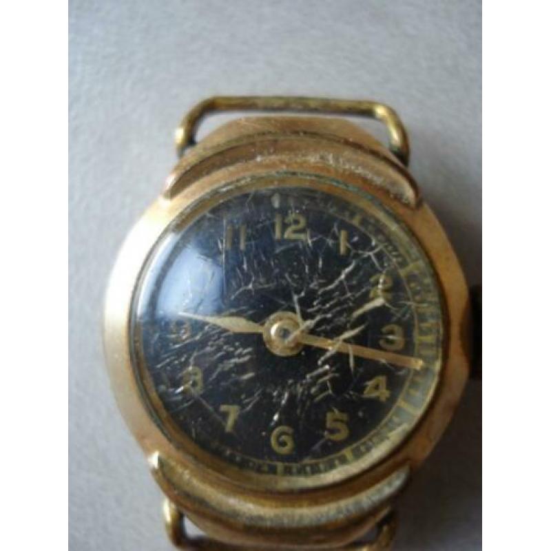 Mondial antiek dameshorloge 7 Rubis Rolledgold 20 micr.
