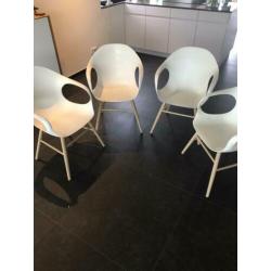 4x kristalia elephant design stoel met eiken onderstel