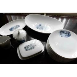SERVIES BRABANTS BONT{Bavaria Porzellan} VOOR BROOD MAALTIJD