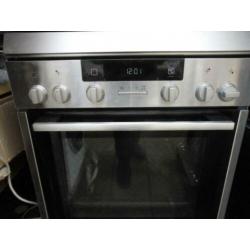 Siemens gasfornuis RVS hete lucht oven HX74W735N INOX 2,5 jr