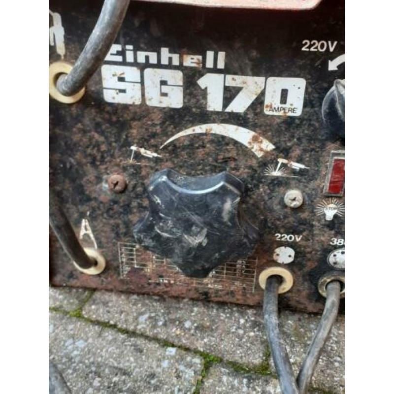 Einhell lasmachine zowel 220 als 380v met laskap