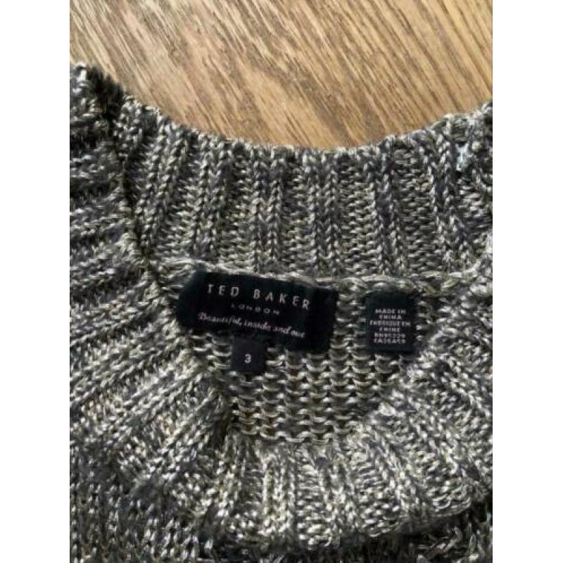 Zilver zwart Ted Baker truitje mt 38/40