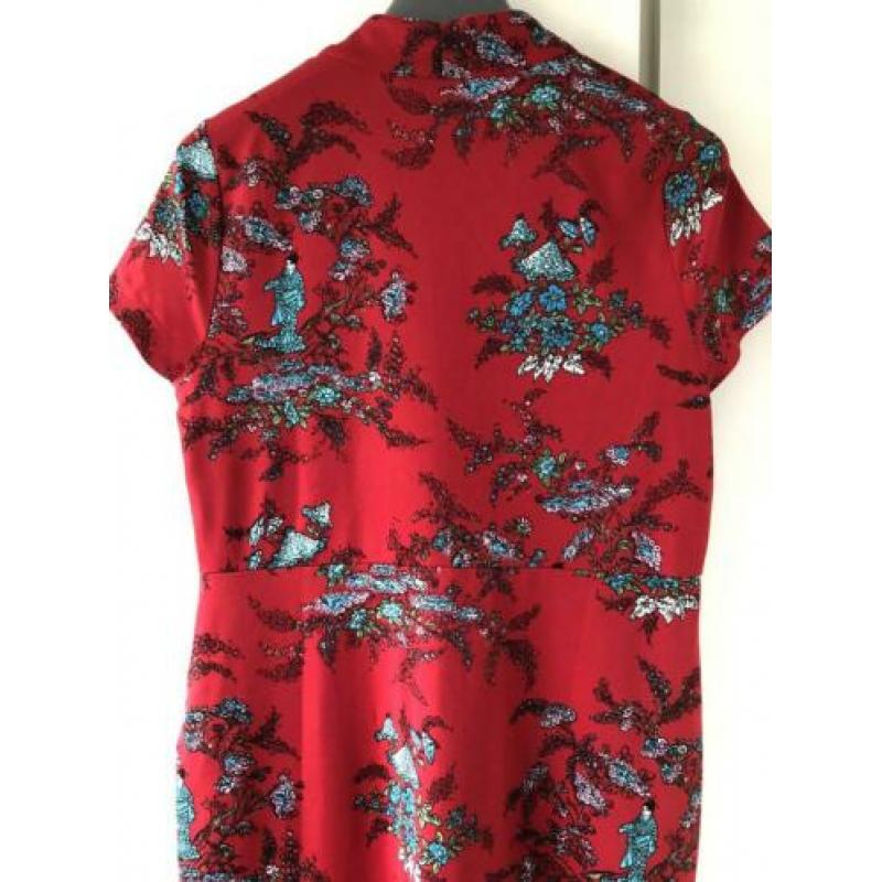 Rode jurk met Chinese print King Louie (L)