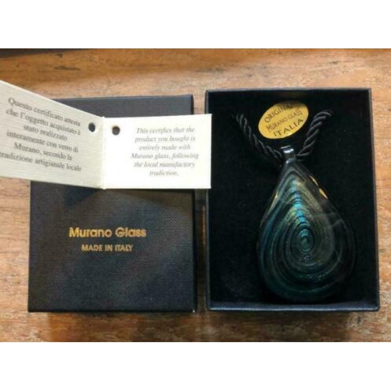 Halsketting met handgemaakte Murano hanger van glas Venetië
