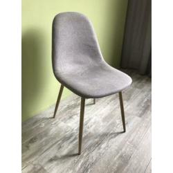6 grijze eettafel stoelen in nette staat