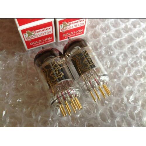 GENALEX GOLD LION 12AT7 ECC81 B739 matched en nieuw,,!
