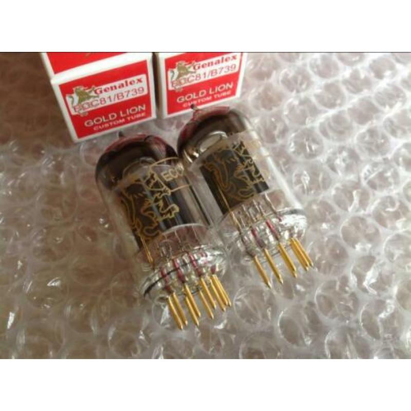 GENALEX GOLD LION 12AT7 ECC81 B739 matched en nieuw,,!