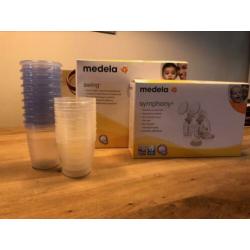 Medela swing + symphony (incl extra Philips avent cups)