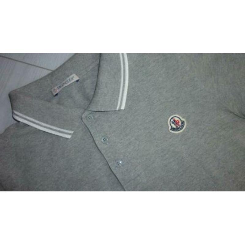 Moncler prachtige l grijze polo in nieuwstaat! 10Y 140